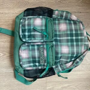 Burton Teal Checkered Backpack